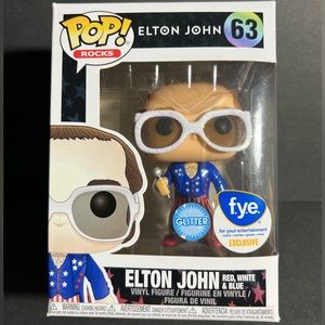 ✨FUNKO POP✨ELTON JOHN GLITTER EXCLUSIVE #63 NIB